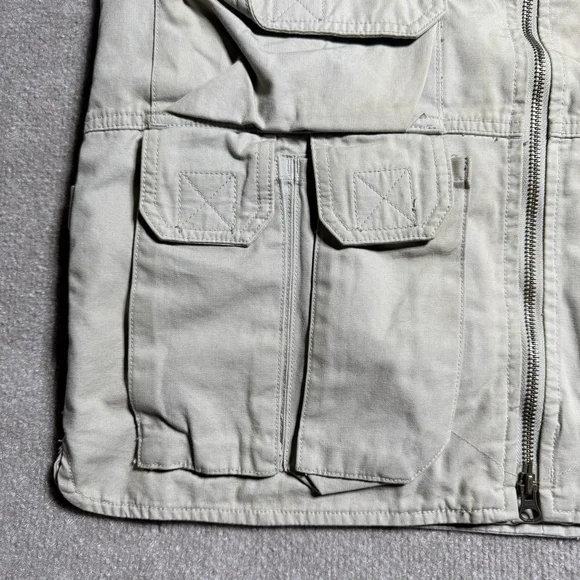 Royal Robbins 5.11 Tactical Vest Mens Medium Khaki Canvas 15 Pockets Safari - Picture 13 of 16